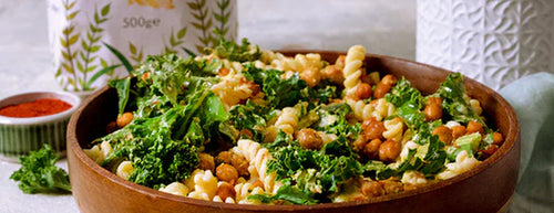 Biona Organic's Kale Pasta Caesar Salad