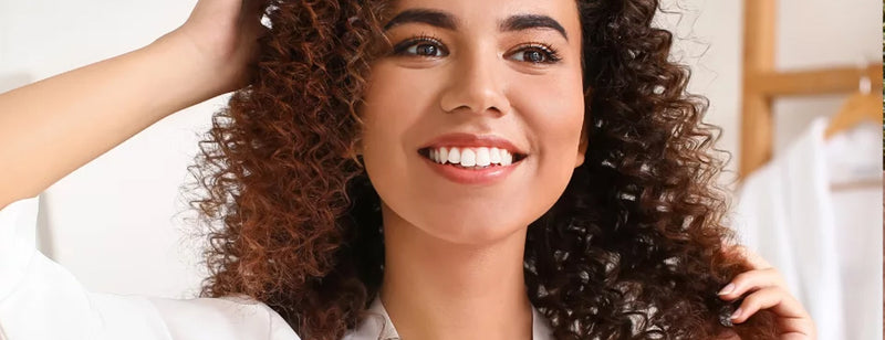 woman with beautiful curly hair
