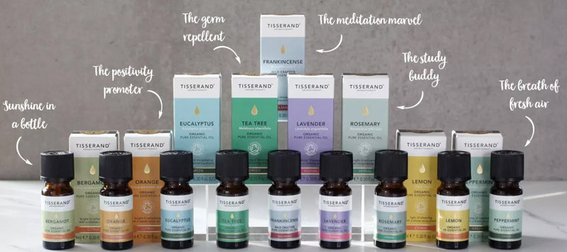 selection of colourful tisserand products