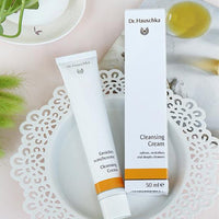 Dr. Hauschka Cleansers in pretty white dish