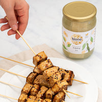 Biona Meat Free options - tofu on skewers