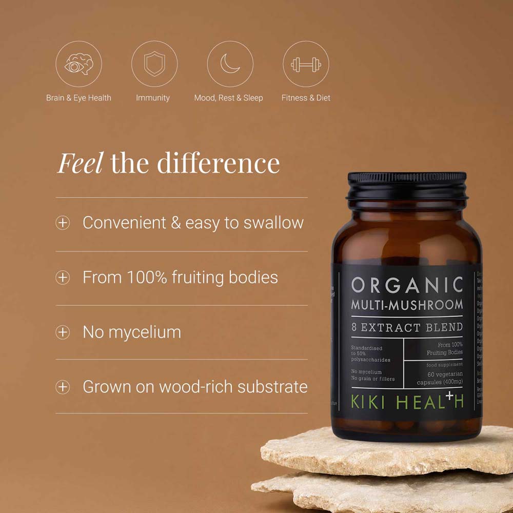 Kiki Health Multi Mushroom Blend capsules benefits