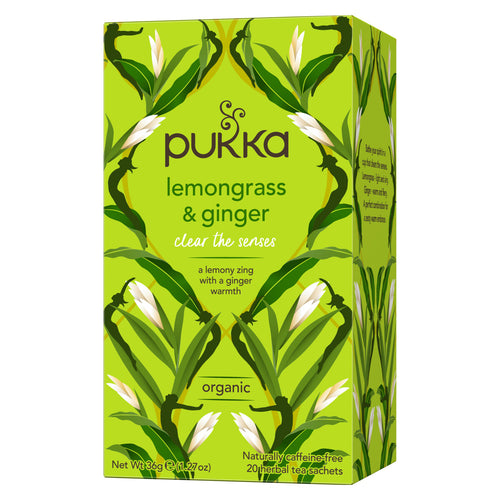 box of Pukka Organic Lemongrass & Ginger Tea