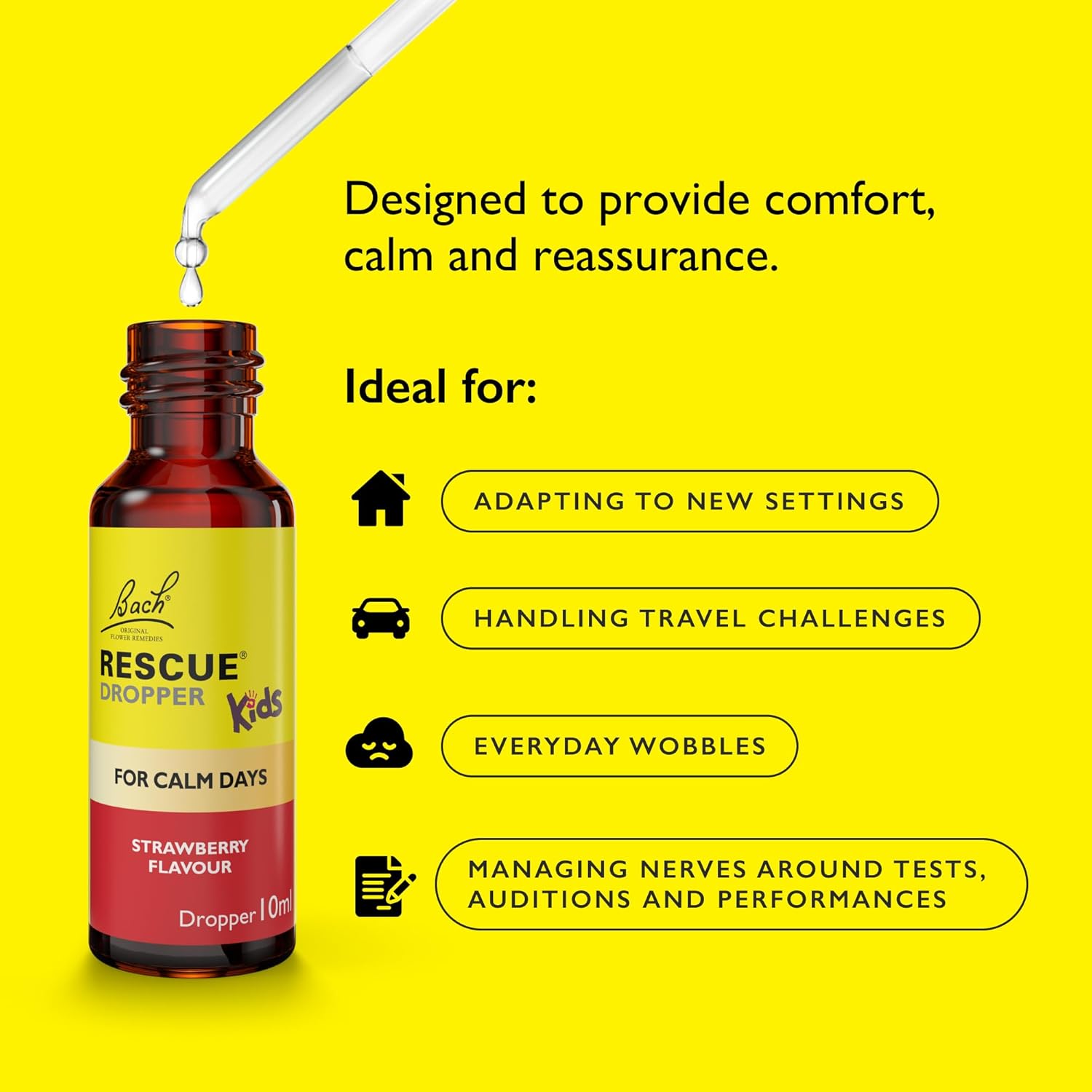 Bach Rescue Kids Strawberry Dropper for Everyday Calm