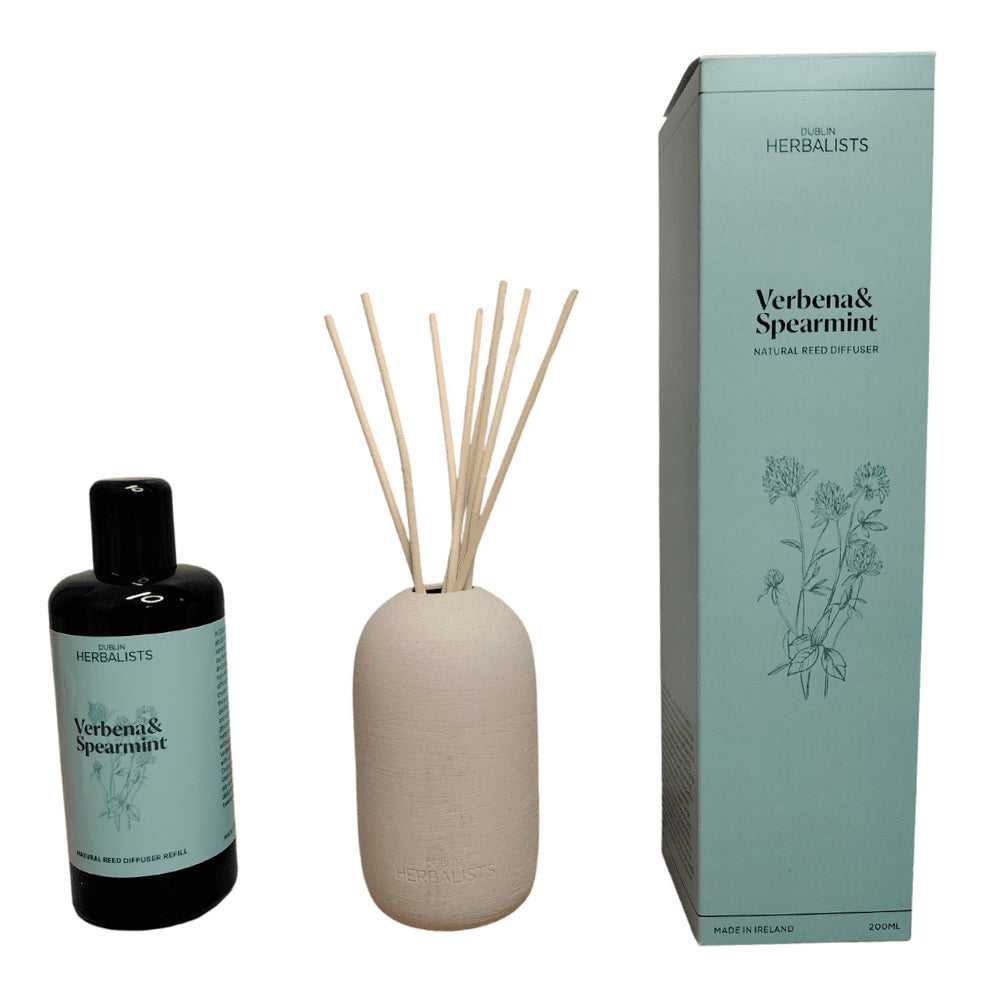 Dublin Herbalists Verbena & Spearmint Natural Reed Diffuser Gift Set
