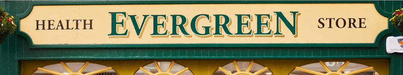 Evergreen shop sign