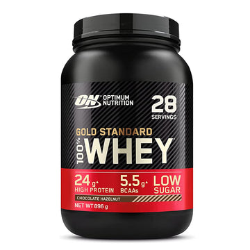 tub of Optimum Nutrition Gold Standard 100% Whey Protein - Chocolate Hazelnut