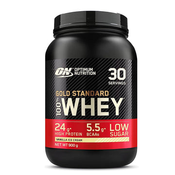 tub of Optimum Nutrition Gold Standard 100% Whey Protein - Vanilla