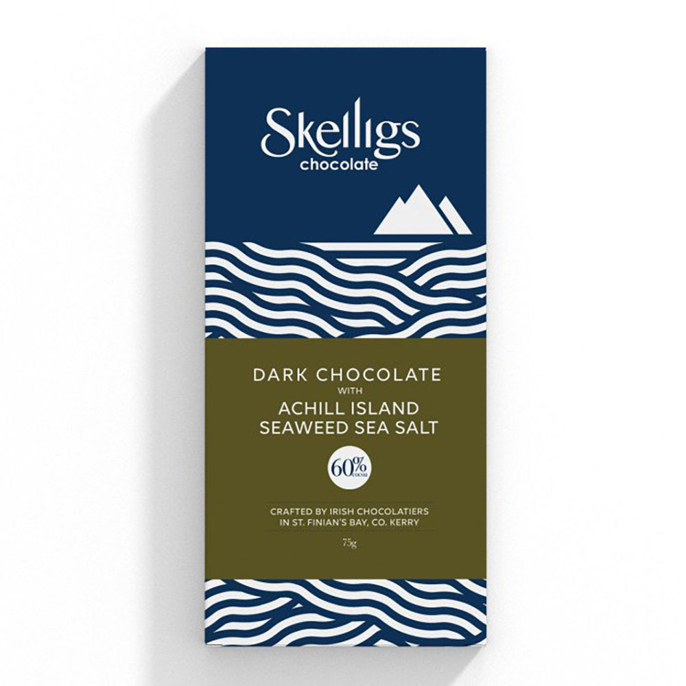 Skelligs Achill Island Seaweed Sea Salt Dark Chocolate Bar