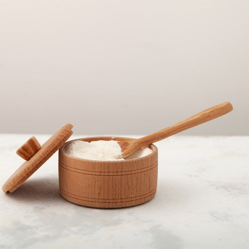 True Natural Goodness Xanthan Gum in wooden pot