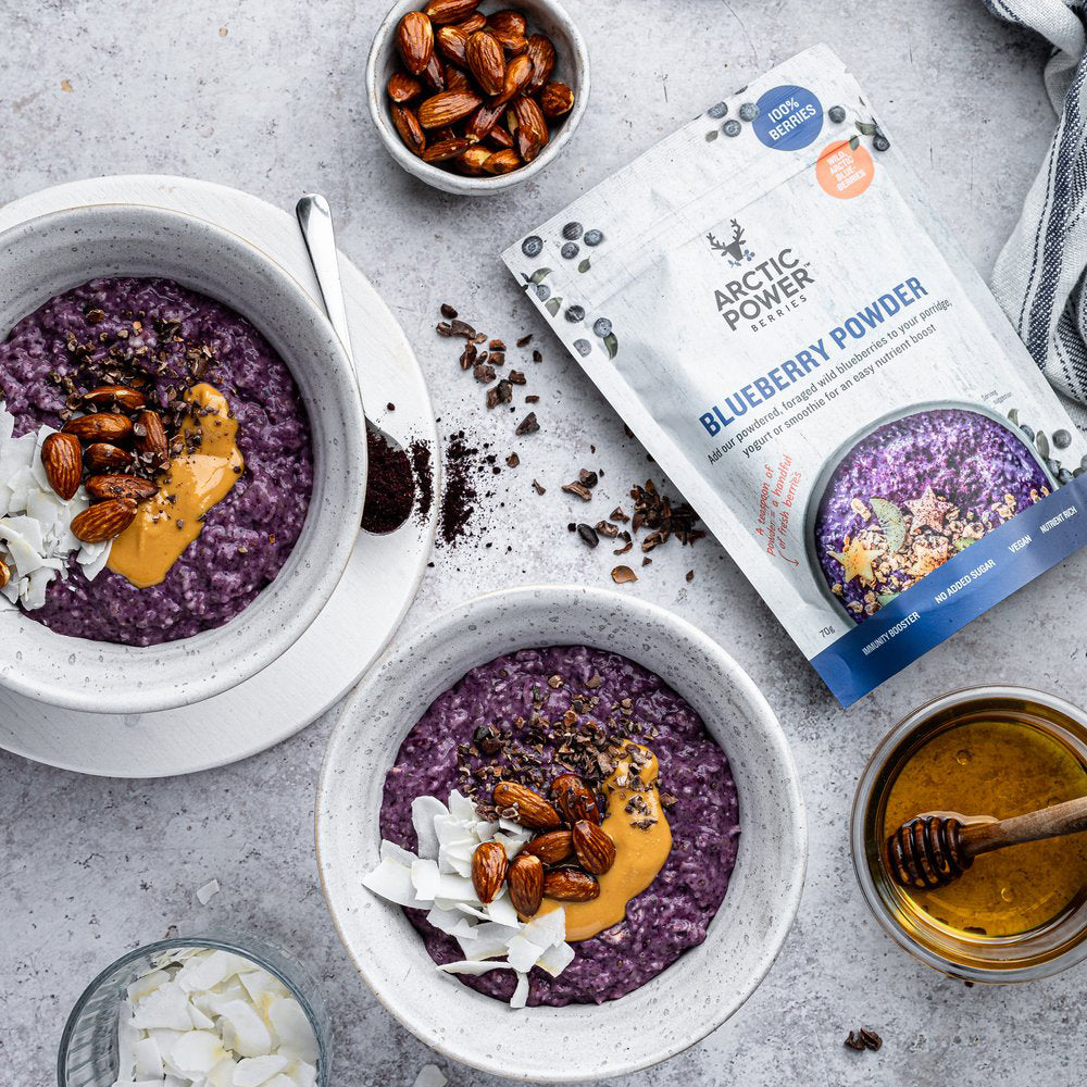 Arctic Power Berries Blueberry Powder with acai bowls