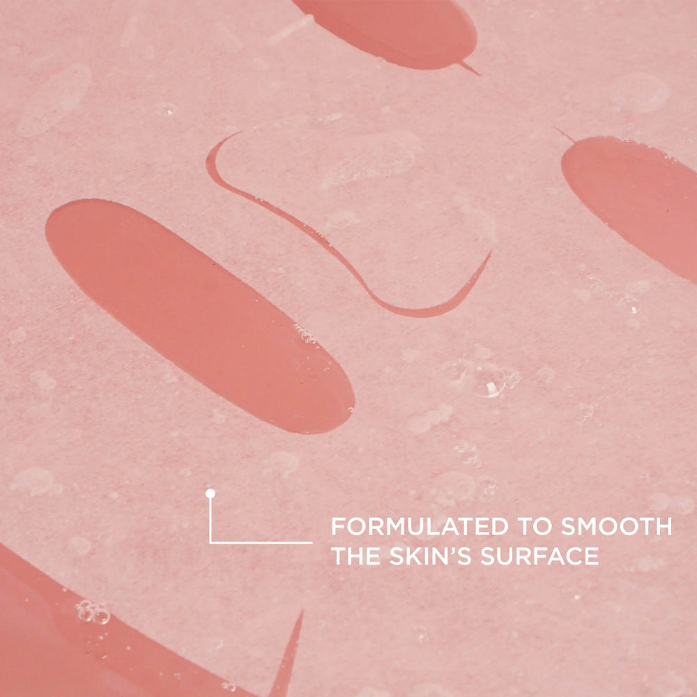 Pink background with abstract shapes and text &