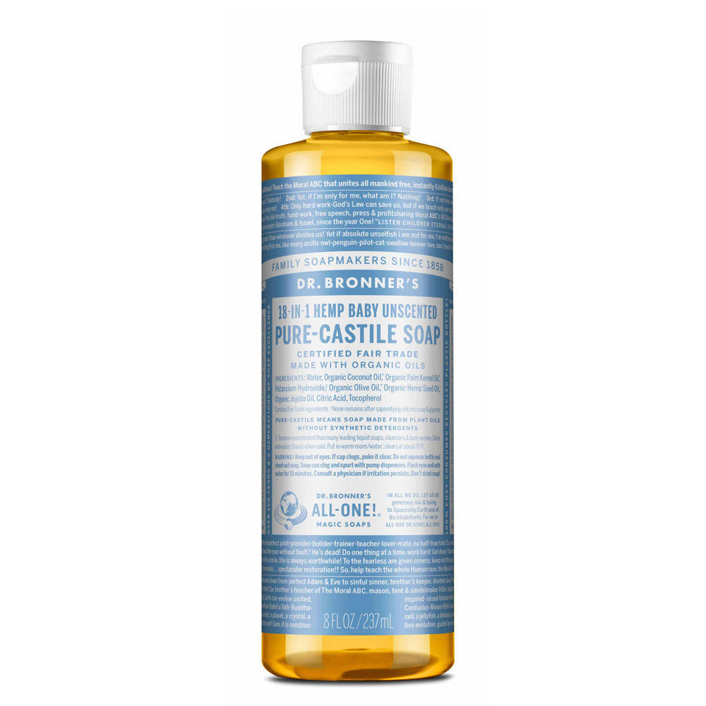 Dr. Bronner Baby Mild Unscented Pure Castile Soap