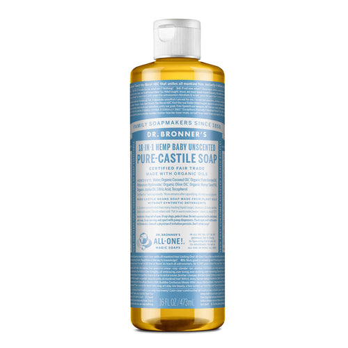 Dr. Bronner Baby Mild Unscented Pure Castile Soap