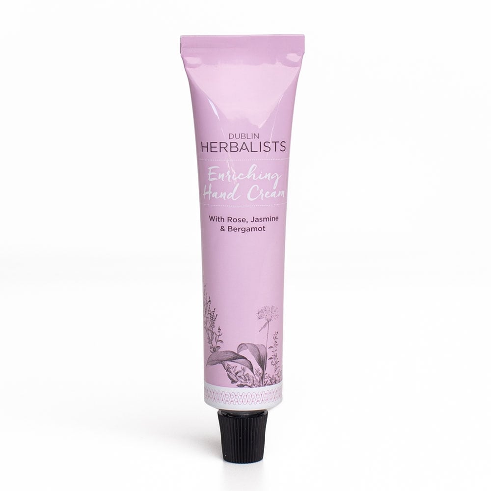 tube of Dublin Herbalists Enriching Hand Cream with Rose, Jasmine & Bergamot