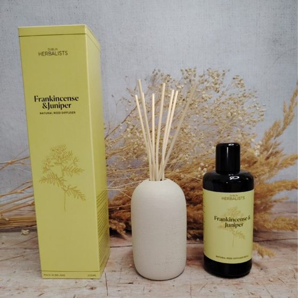 Dublin Herbalists Frankincense & Juniper Natural Reed Diffuser Gift Set