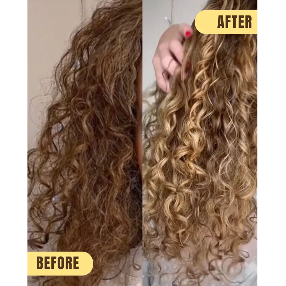 Hair Syrup Zen Pre-Wash Oil before and after
