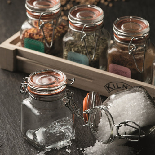 Kilner Glass Clip Top Spice Jar Set