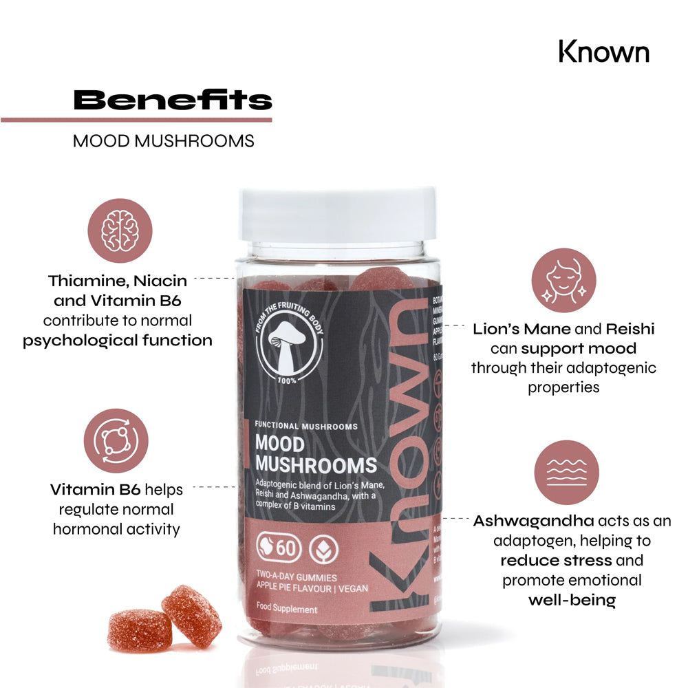 Known Nutrition Mood Mushrooms Vegan Gummies