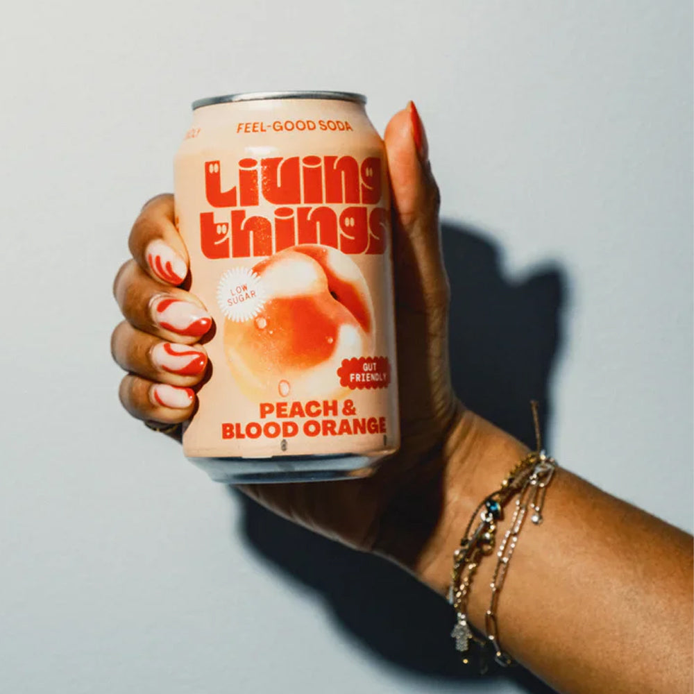 Living Things Peach & Blood Orange All Natural Soda