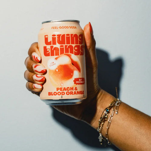 Living Things Peach & Blood Orange All Natural Soda