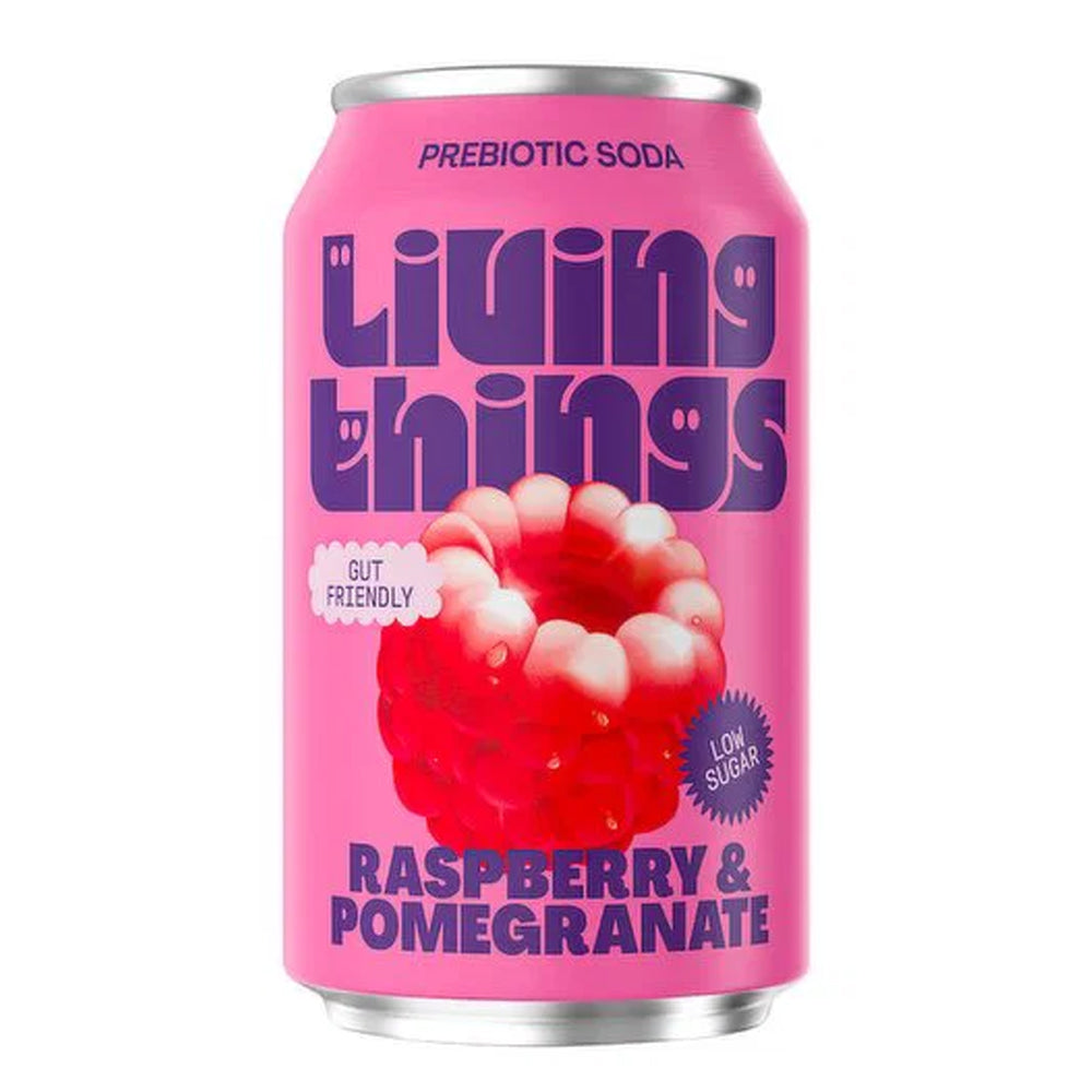 Living Things Raspberry & Pomegranate All Natural Soda