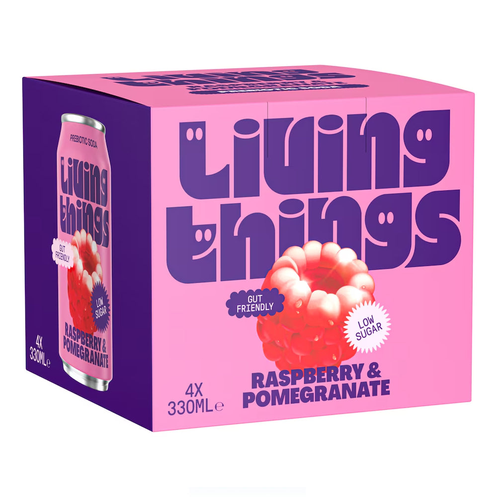 Living Things Raspberry & Pomegranate All Natural Soda Multipack