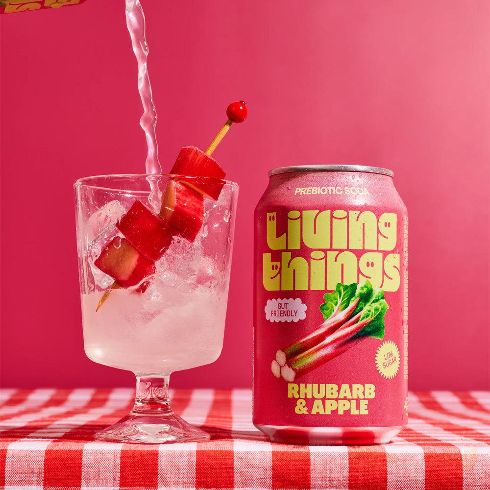Living Things Rhubarb & Apple All Natural Soda