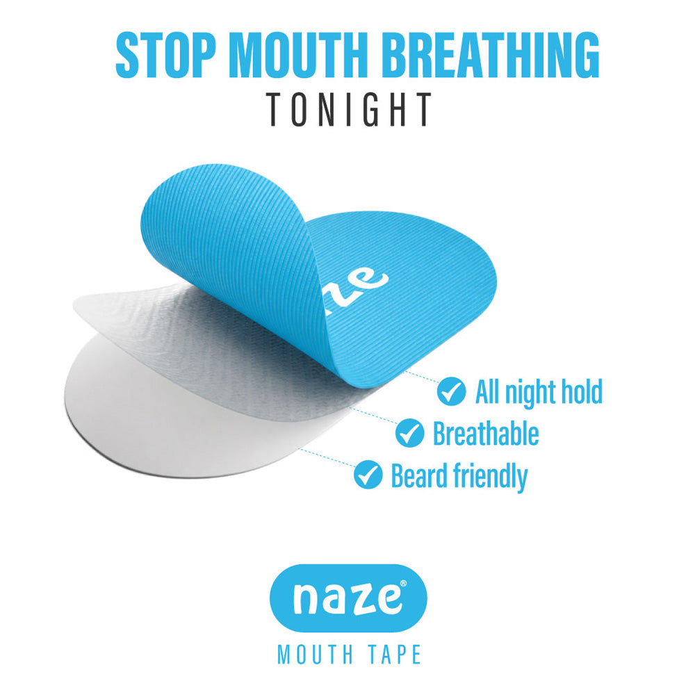 Blue mouth tape with &