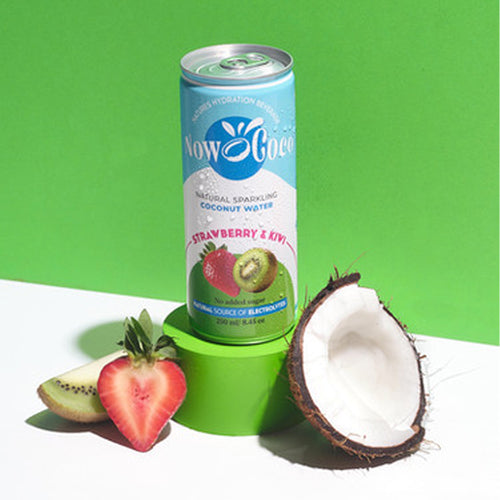 Now Coco Strawberry and Kiwi Sparkling Coconut Water