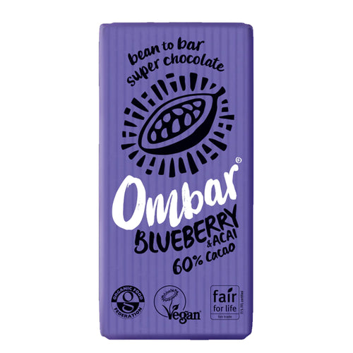 Ombar Acai &amp; Blueberry Chocolate Bar