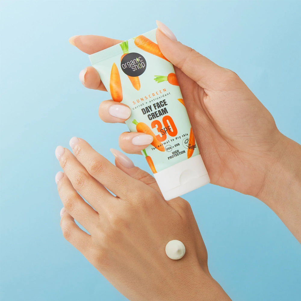 Organic Shop Sunscreen Day Face Cream SPF30 Normal to Dry Skin