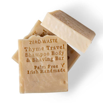 Palm Free Irish Soap Thyme Travel Shampoo & Shaving Bar
