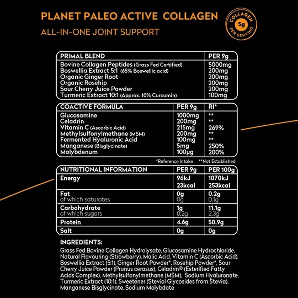 Planet Paleo Active Collagen ingredients