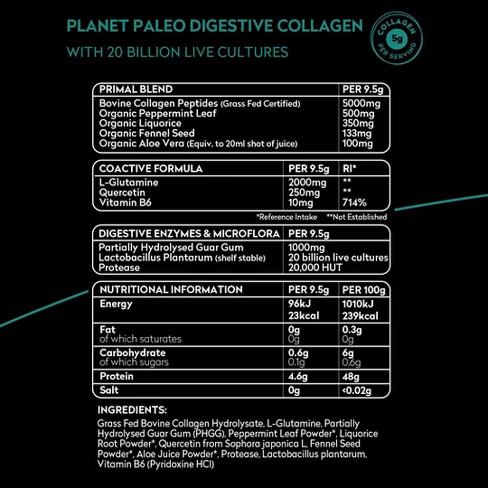 Planet Paleo Digestive Collagen ingredients