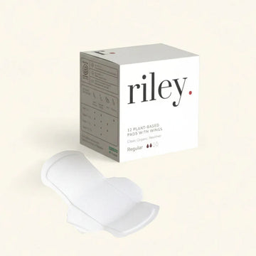White sanitary pad with &