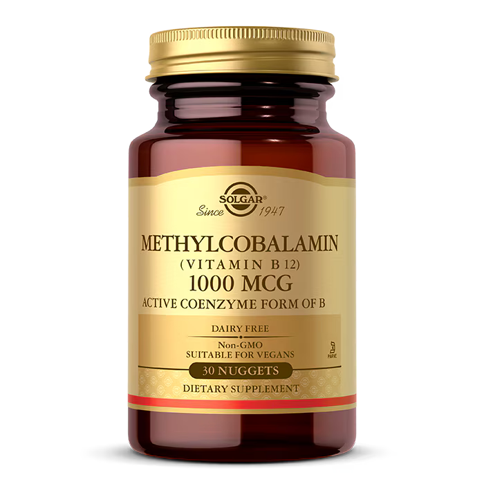 Solgar Methylcobalamin 1000ug (Vitamin B12) 30 Nuggets Bottle