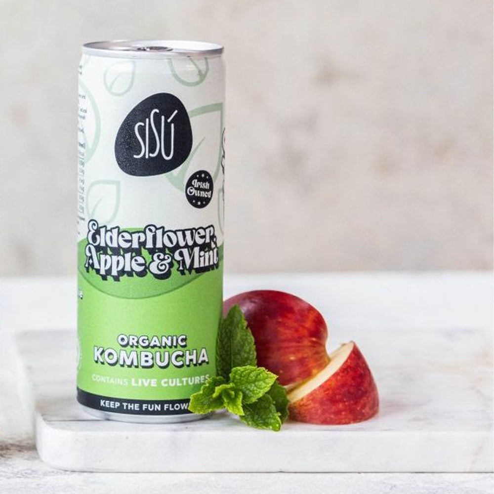 Sisú Elderflower Apple & Mint Organic Kombucha