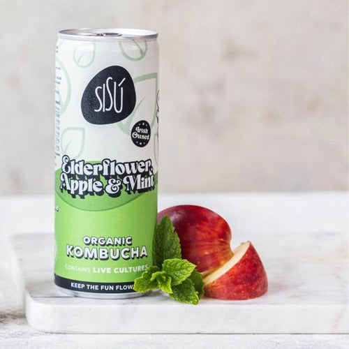 Sisú Elderflower Apple & Mint Organic Kombucha