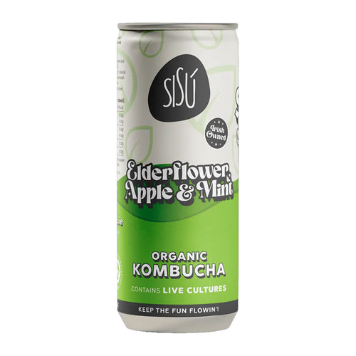Sisú Elderflower Apple & Mint Organic Kombucha