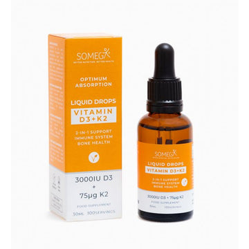 Somega Liquid Vitamin D3 and K2 Drops
