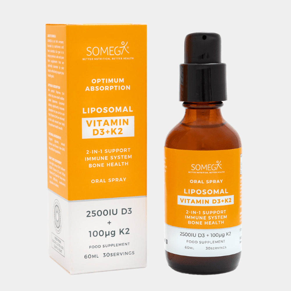 Somega Liposomal Liquid Vitamin D3 and K2 Spray Evergreen