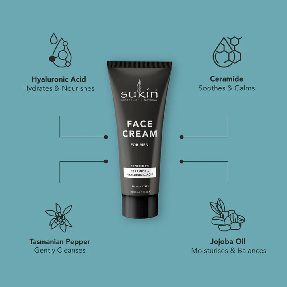Sukin Face Cream For Men - Evergreen Healthfoods