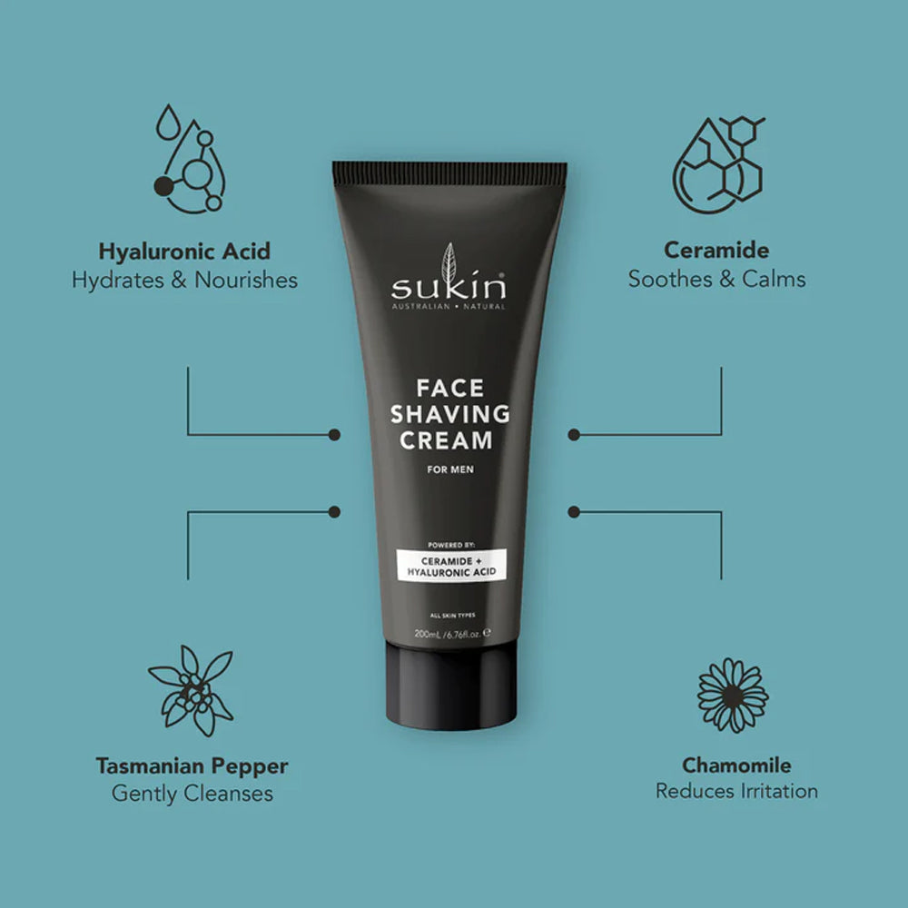 Sukin Face Shaving Cream for Men - Evergreen Healthfoods