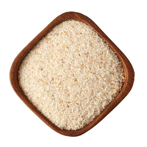 wooden bowl of True Natural Goodness Psyllium Husk