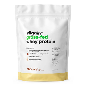 Vilgain Grass Fed Whey Protein Chocolate Flavour pouch