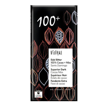 Vivani Superior Dark 100% with Cocoa Nibs