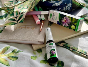 A.vogel Passiflora spray spilling out of handbag