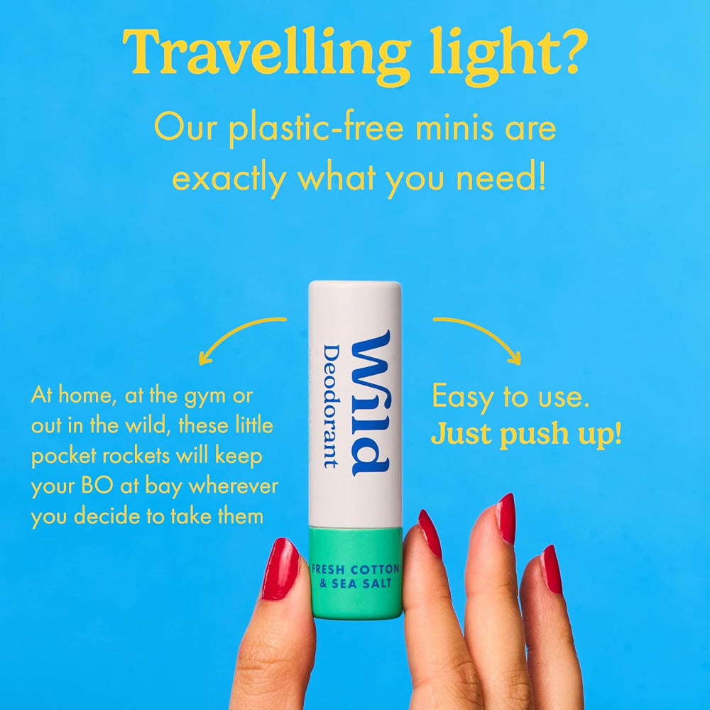 Wild Natural Deodorant Fresh Cotton & Sea Salt Mini