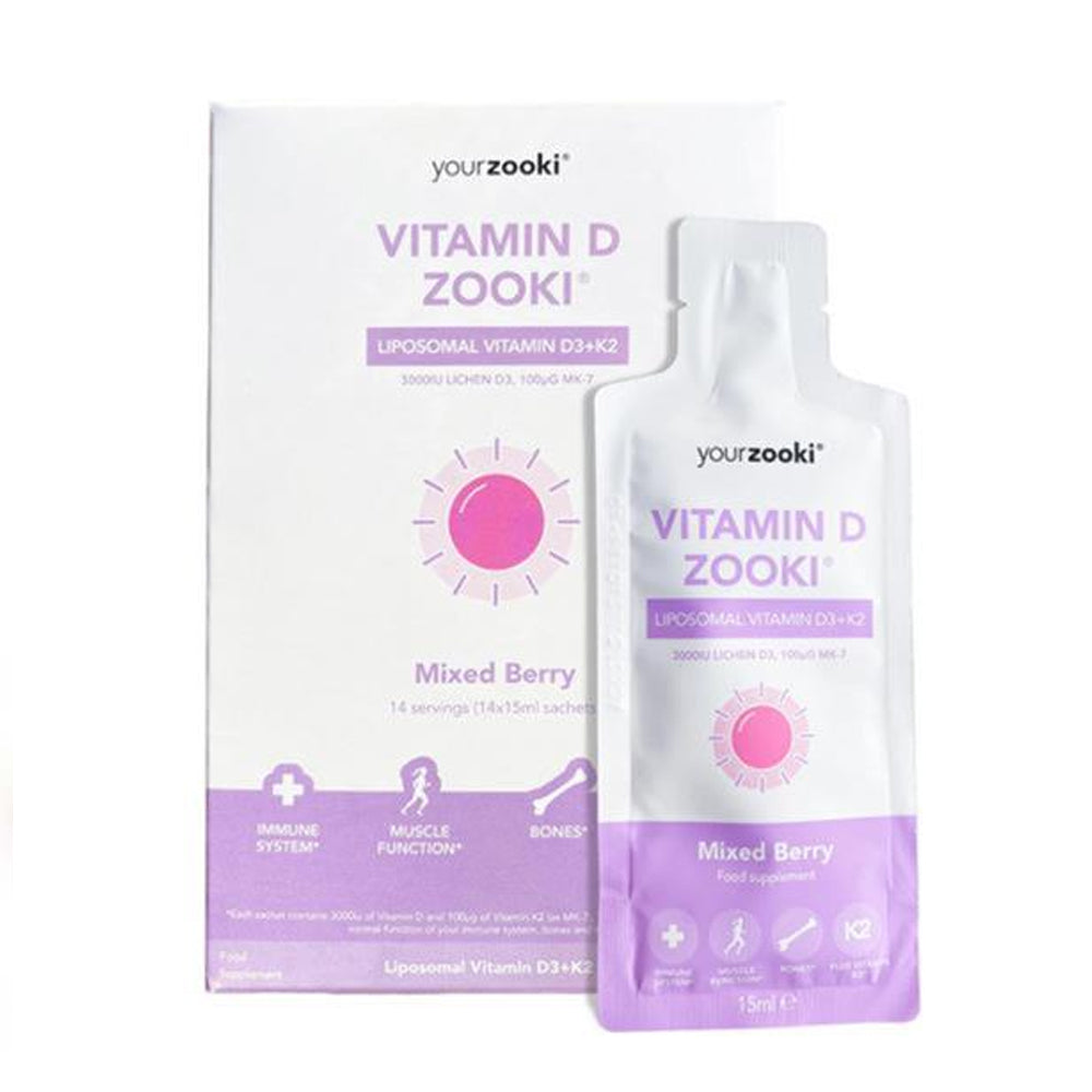 Zooki Liposomal Vitamin D3 & K2 Mixed Berry